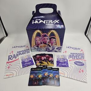 McDonalds KPOP Demon Hunters Collectible Set 8 Cards Meal Box 2 Shaker Bags Etc